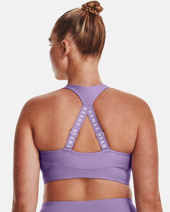 Soutien-gorge de sport à maintien modéré UA Infinity Rib pour femme, Purple, pdpMainDesktop image number 7